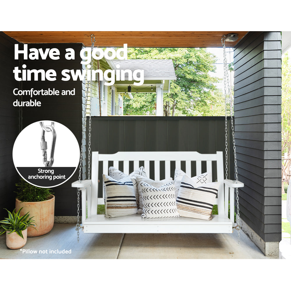 Werri Beach Porch Swing Chair, White