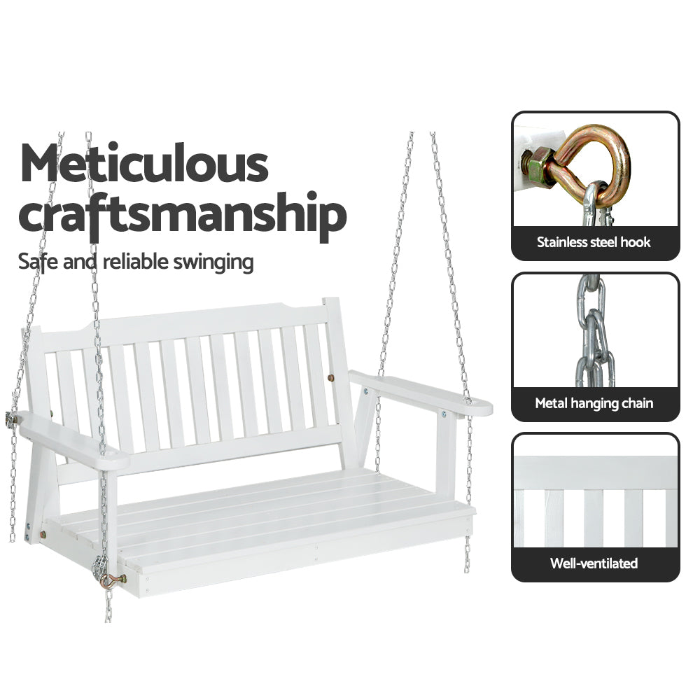 Werri Beach Porch Swing Chair, White