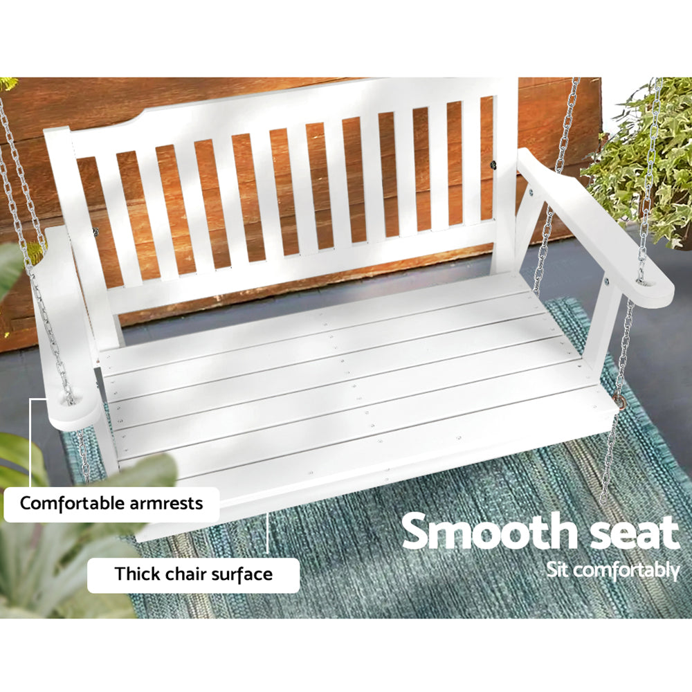 Werri Beach Porch Swing Chair, White