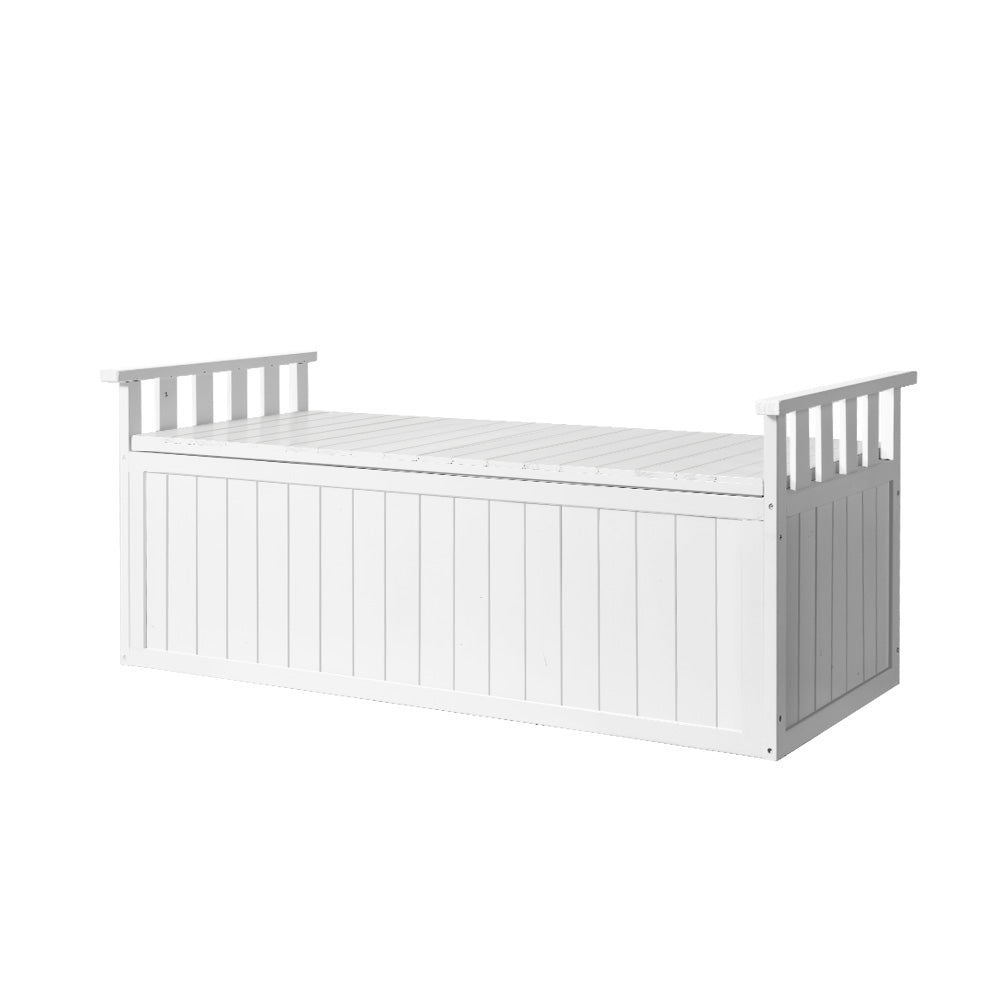 Coobowie 200L Outdoor Storage Bench Box, White
