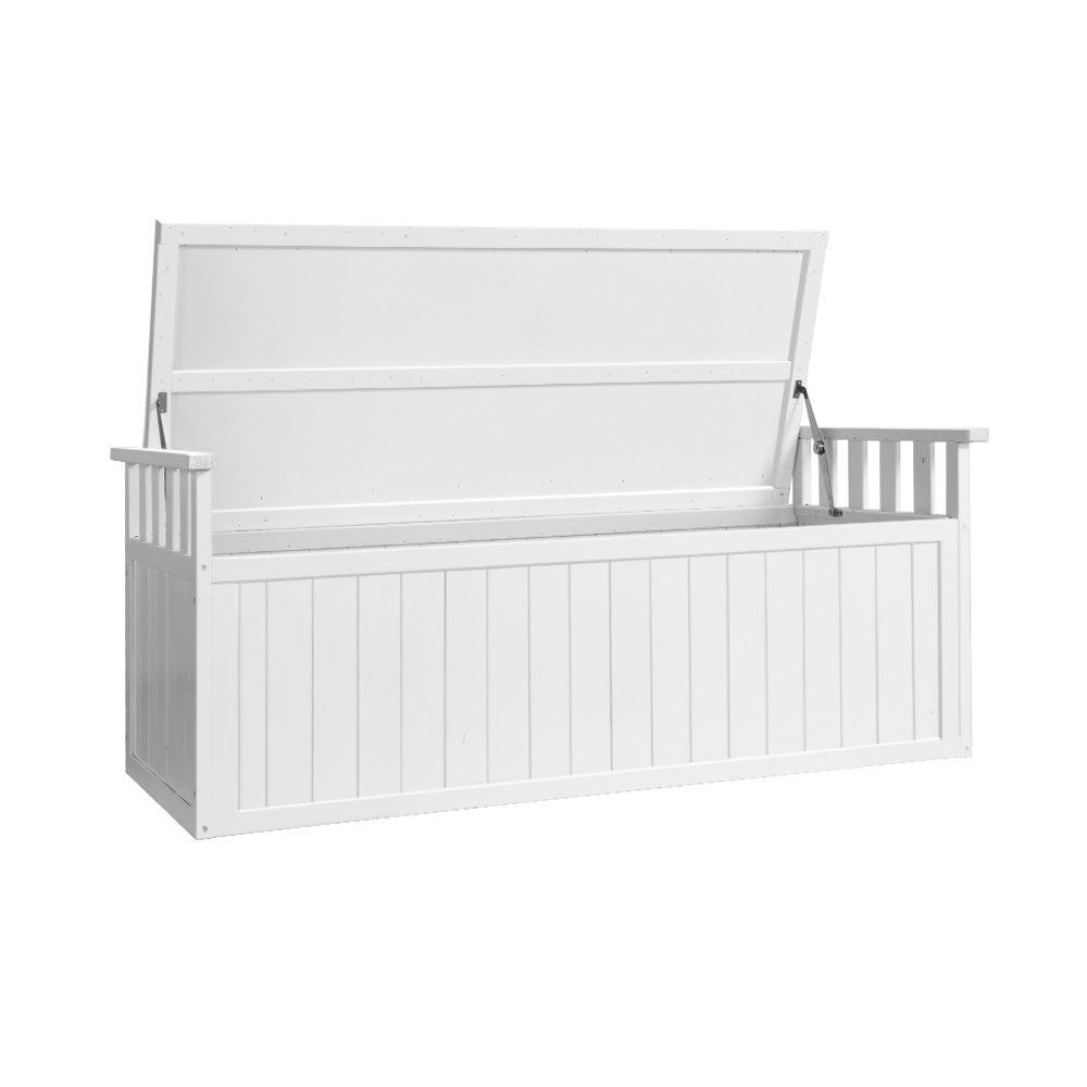 Coobowie 200L Outdoor Storage Bench Box, White