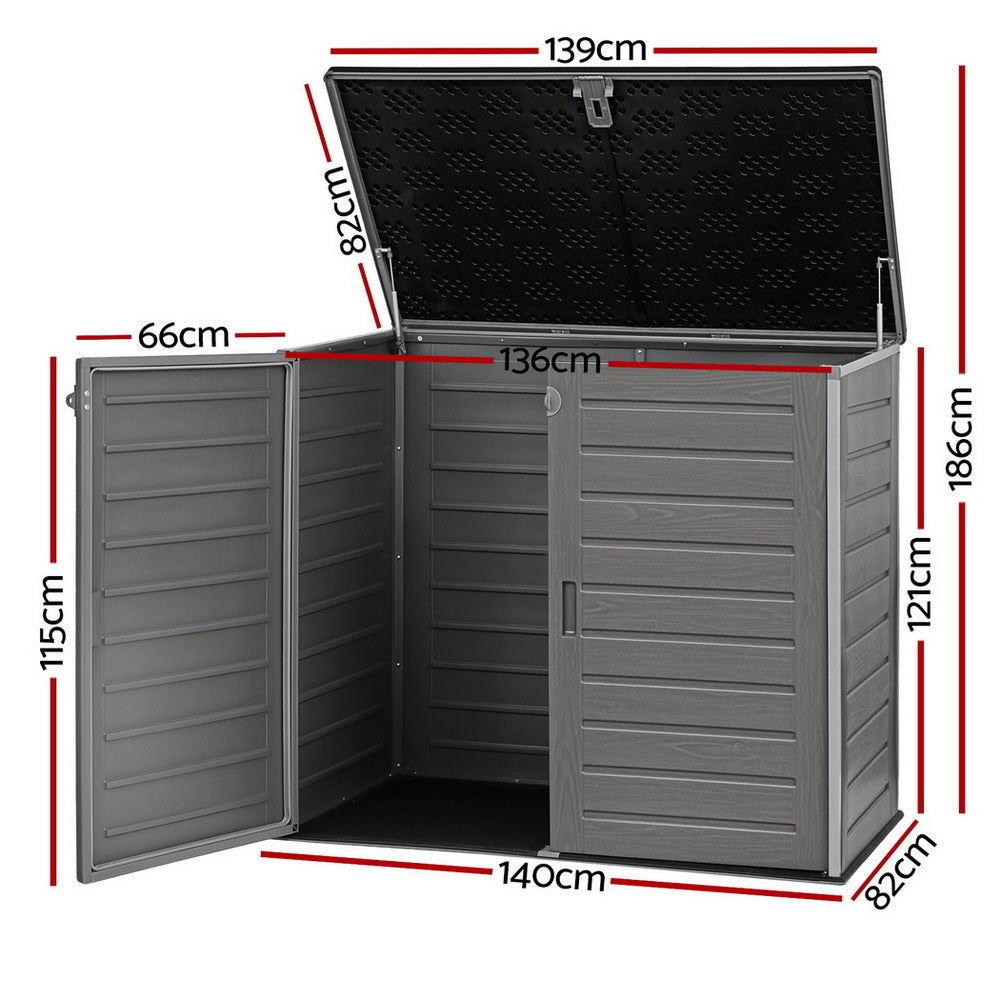 Minlaton 1170L Outdoor Storage Box, Grey