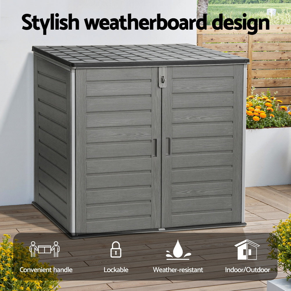 Minlaton 1170L Outdoor Storage Box, Grey