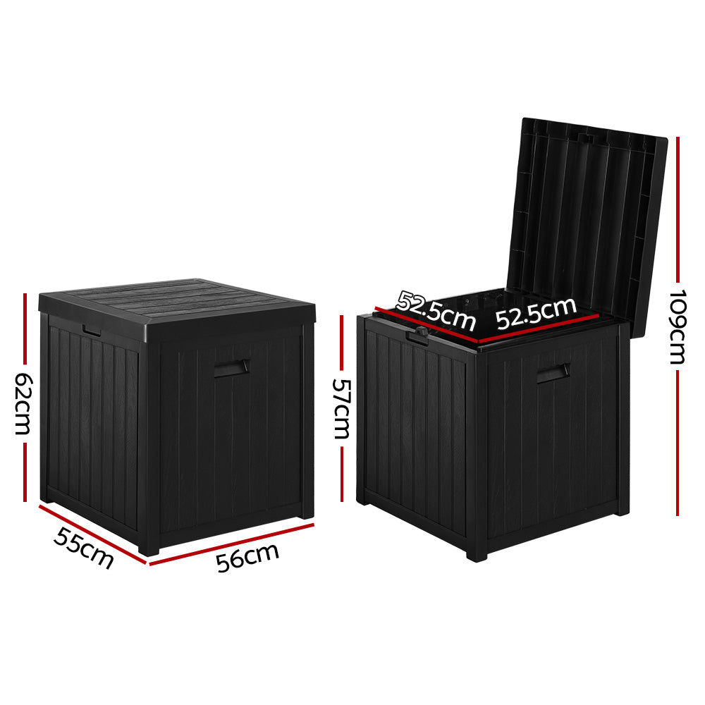 Bluff Beach 195L Outdoor Storage Box, Black