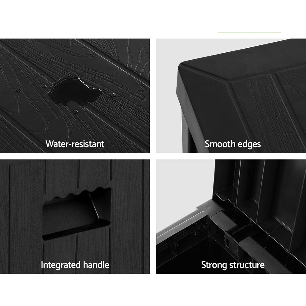 Bluff Beach 195L Outdoor Storage Box, Black