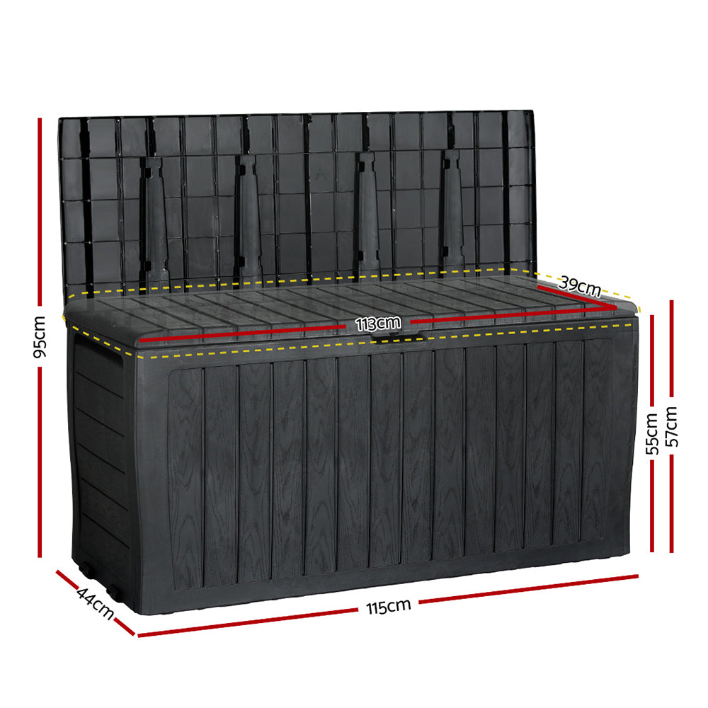 Hardwicke Bay 220L Outdoor Storage Box, Black