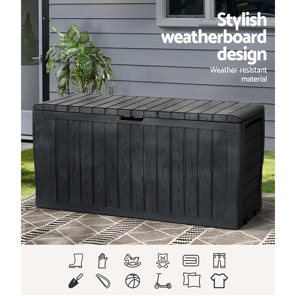 Hardwicke Bay 220L Outdoor Storage Box, Black