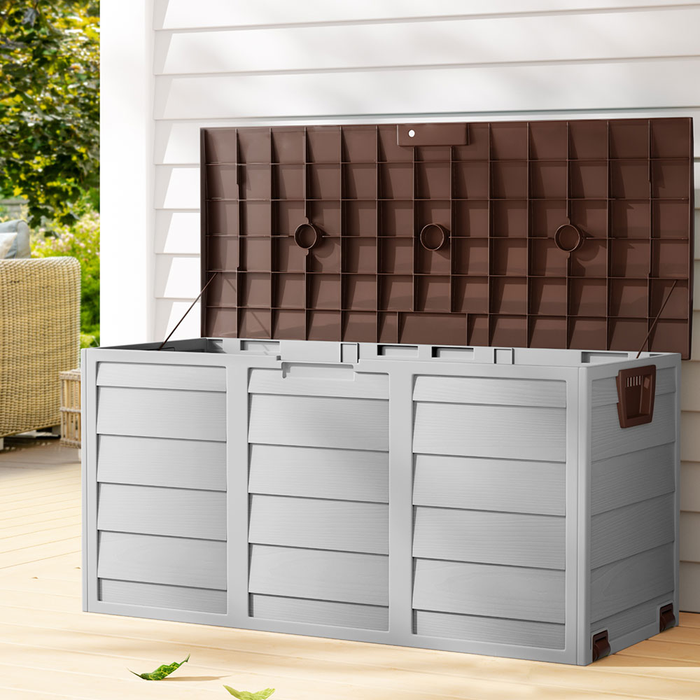 Port Vincent 290L Outdoor Storage Box, Brown