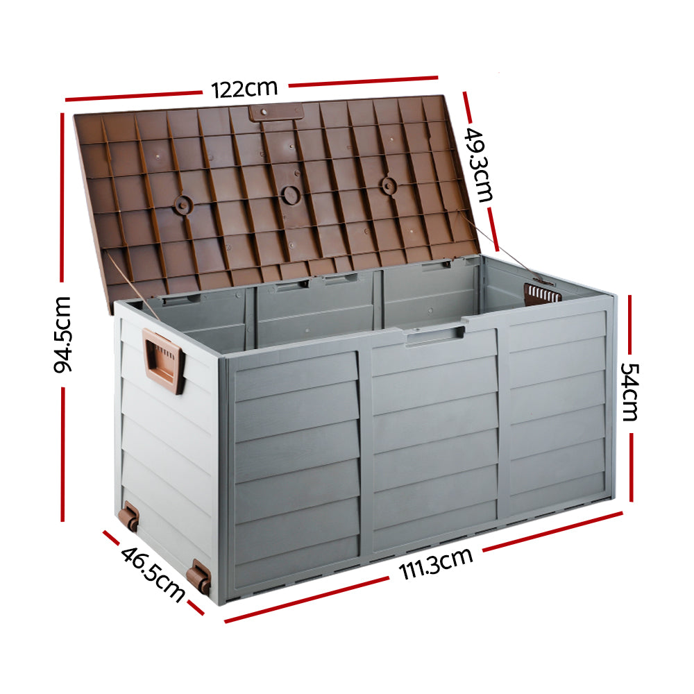 Port Vincent 290L Outdoor Storage Box, Brown