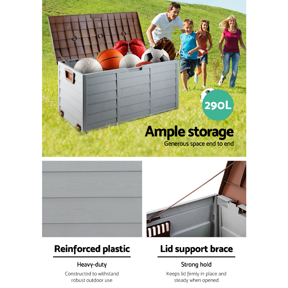 Port Vincent 290L Outdoor Storage Box, Brown