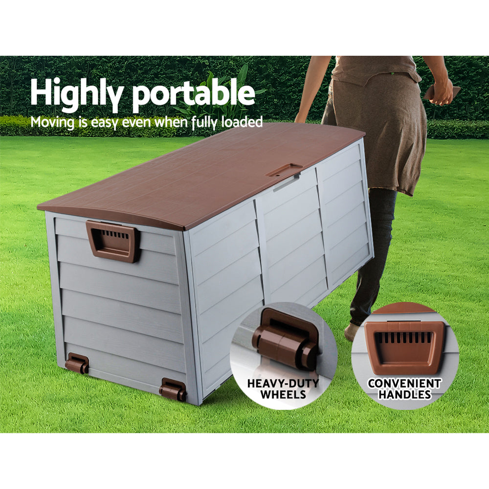 Port Vincent 290L Outdoor Storage Box, Brown