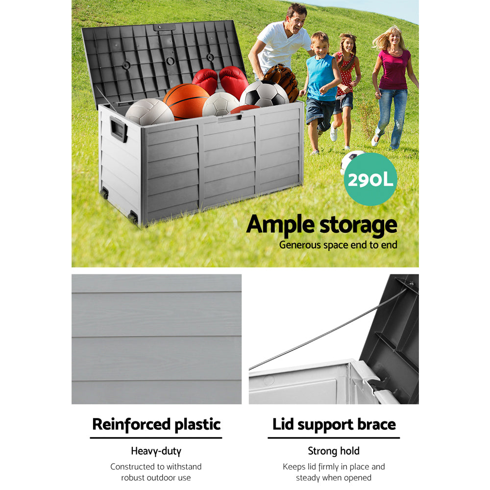 Port Vincent 290L Outdoor Storage Box, Black