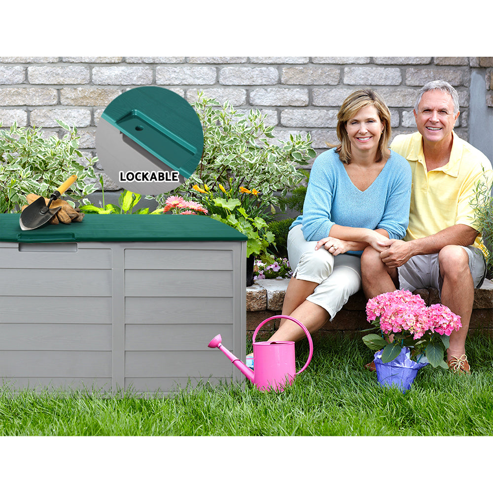 Port Vincent 290L Outdoor Storage Box, Green