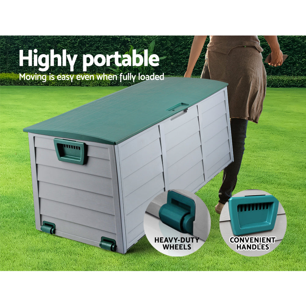 Port Vincent 290L Outdoor Storage Box, Green