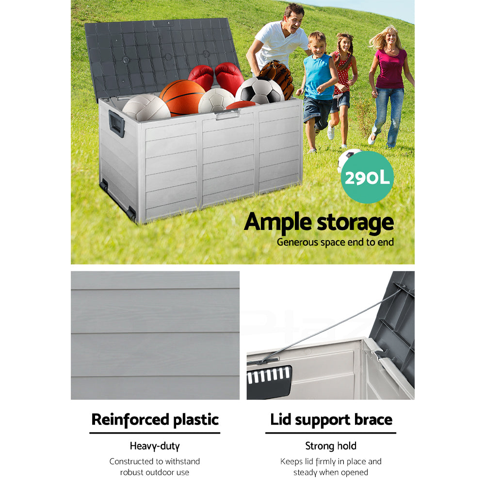 Port Vincent 290L Outdoor Storage Box, Grey