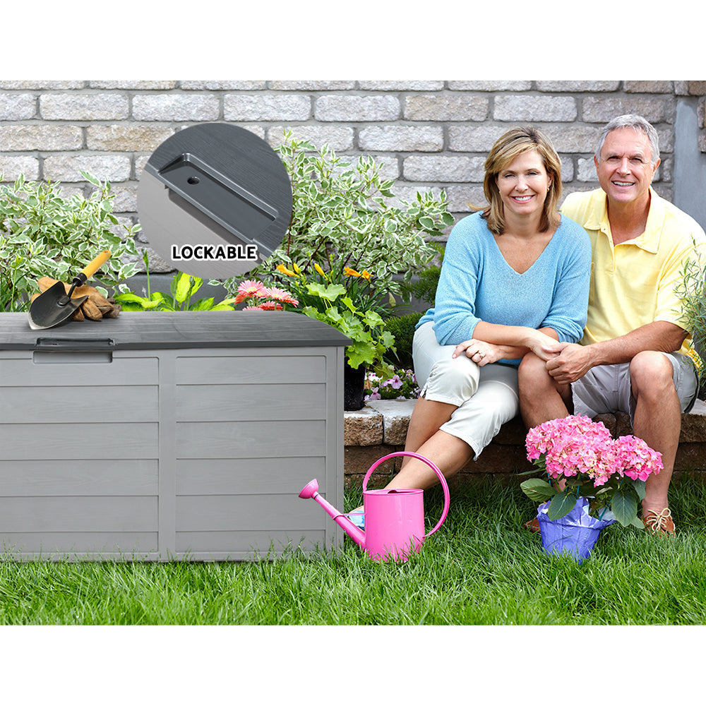 Port Vincent 290L Outdoor Storage Box, Grey
