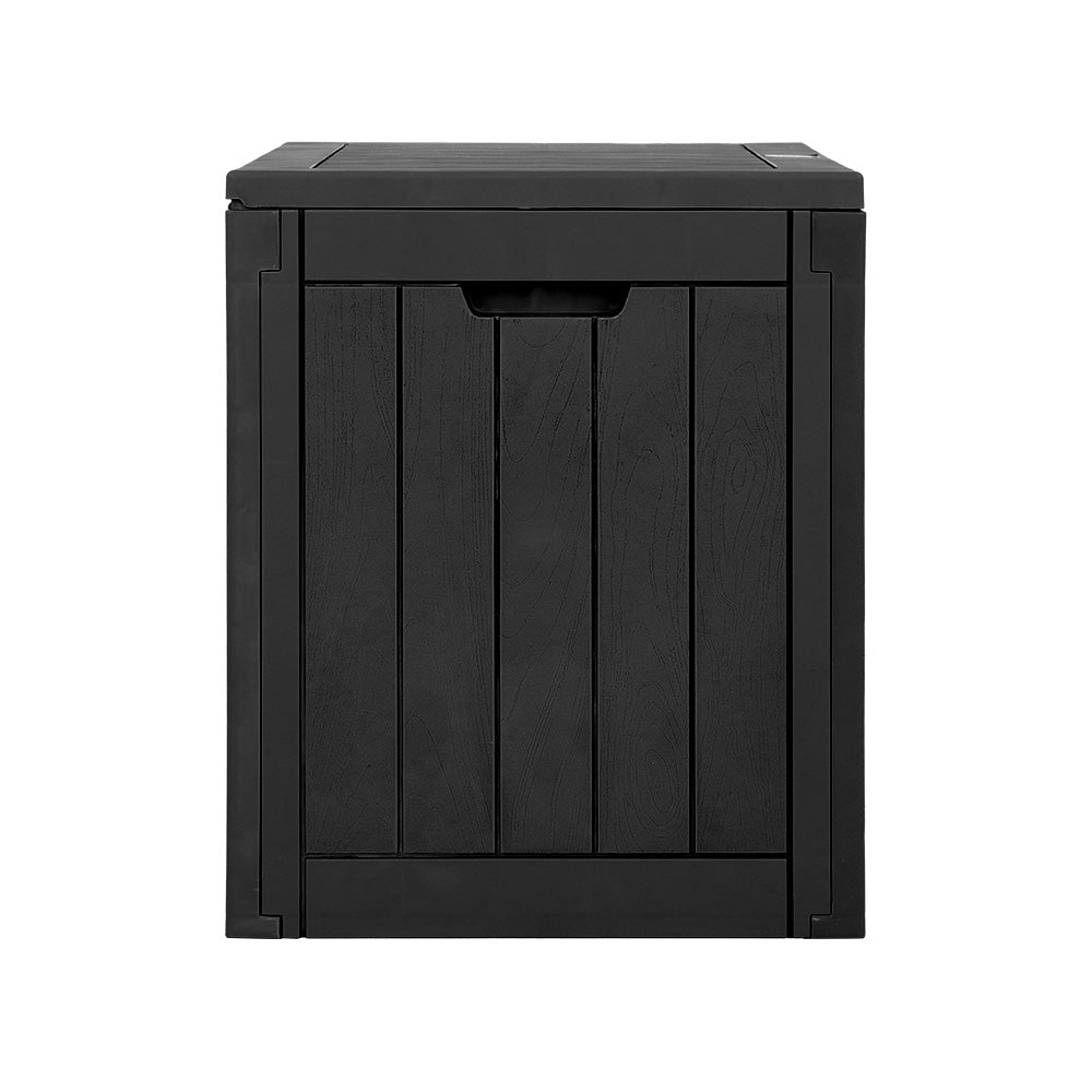 Stansbury 118L Outdoor Storage Bench Box, Black