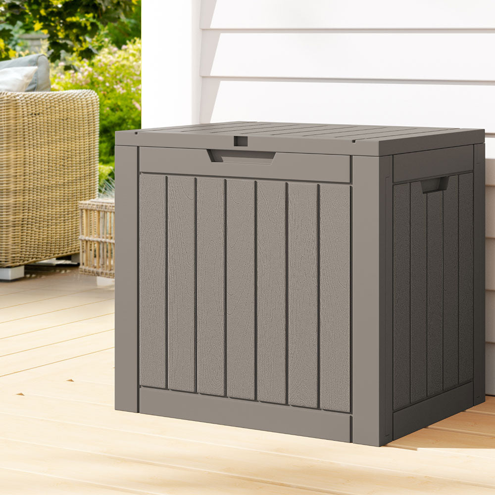 Stansbury 118L Outdoor Storage Bench Box, Grey