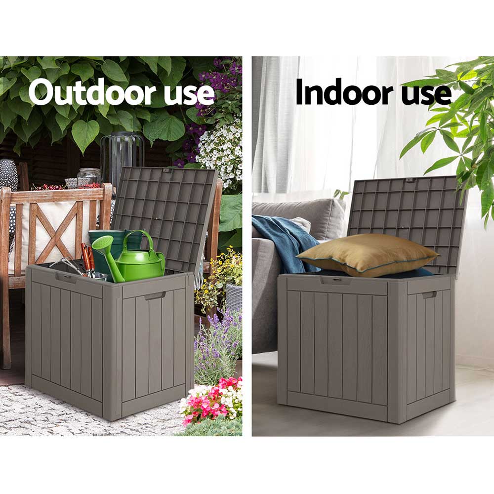 Stansbury 118L Outdoor Storage Bench Box, Grey