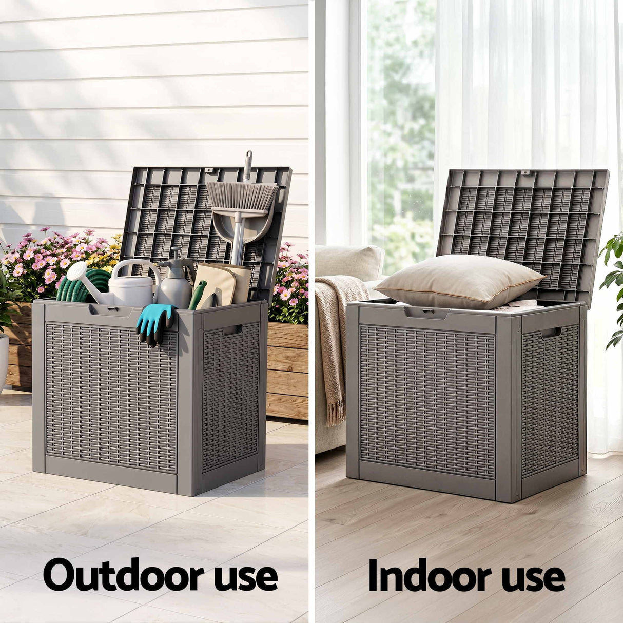 Port Julia 118L Outdoor Storage Box, Brown