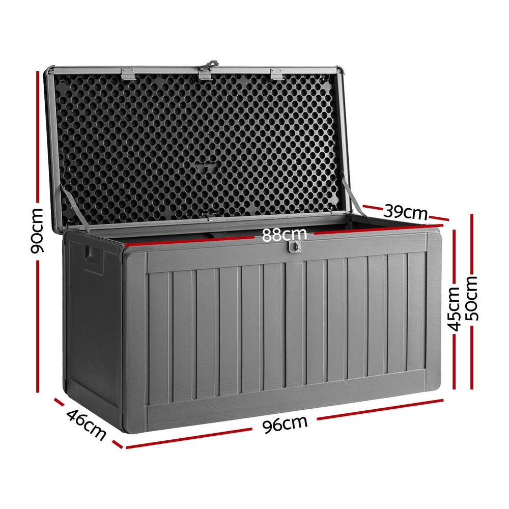 Brentwood 190L Outdoor Storage Box, Grey