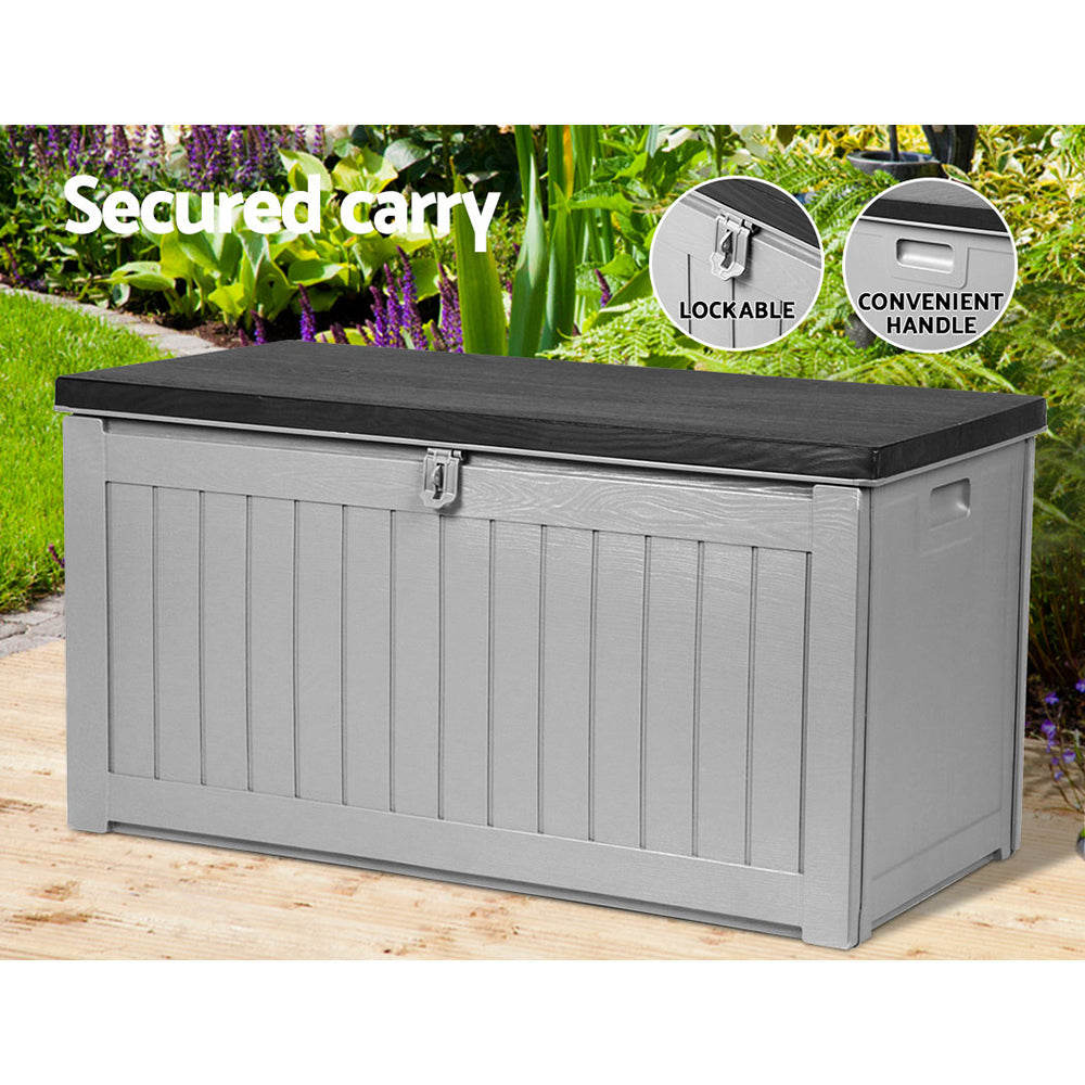 Brentwood 190L Outdoor Storage Box, Grey