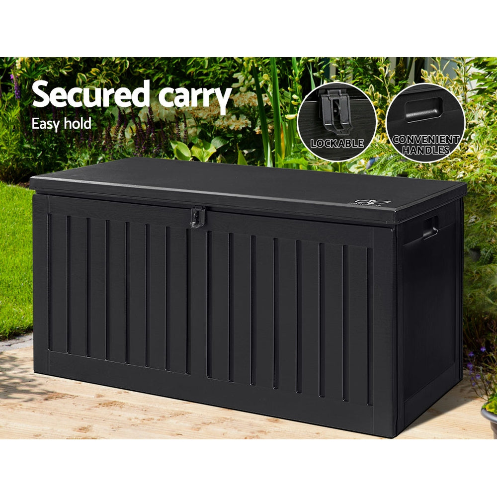 Warooka 270L Outdoor Storage Box, Black