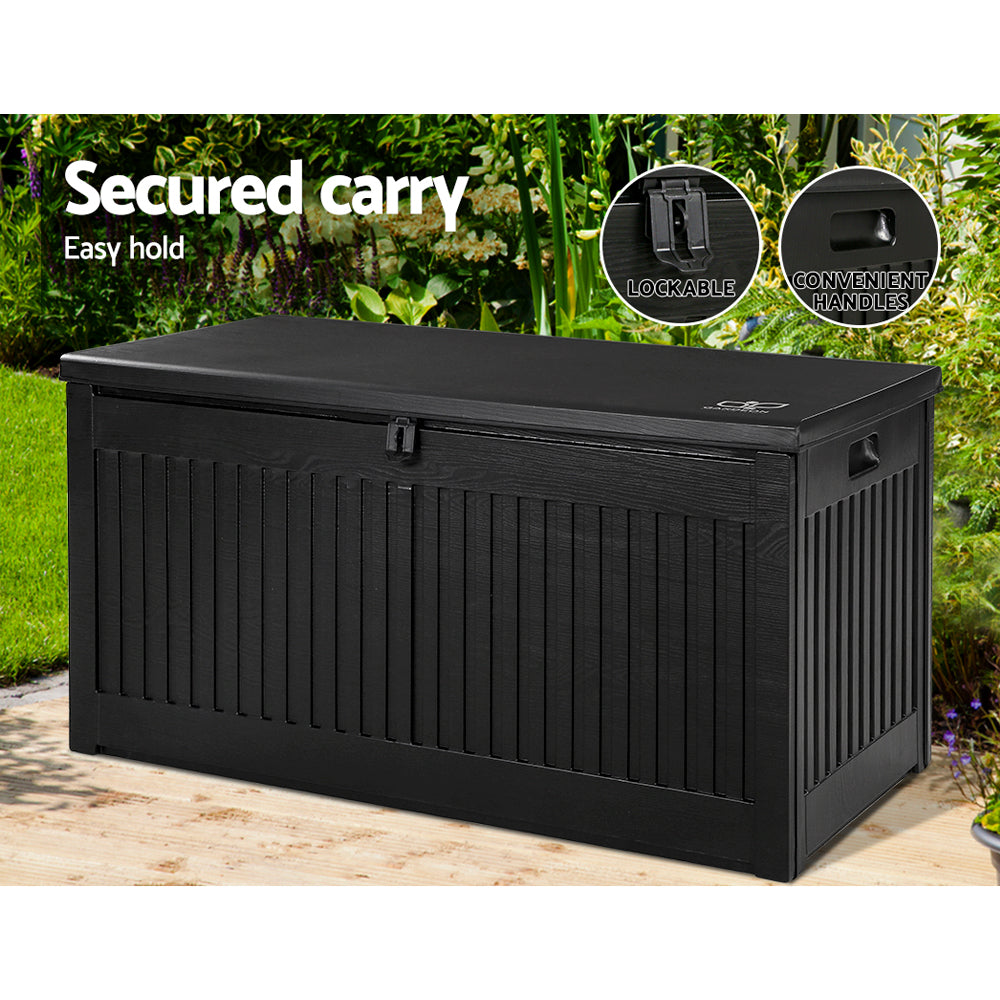 Warooka 270L Outdoor Storage Box, Black