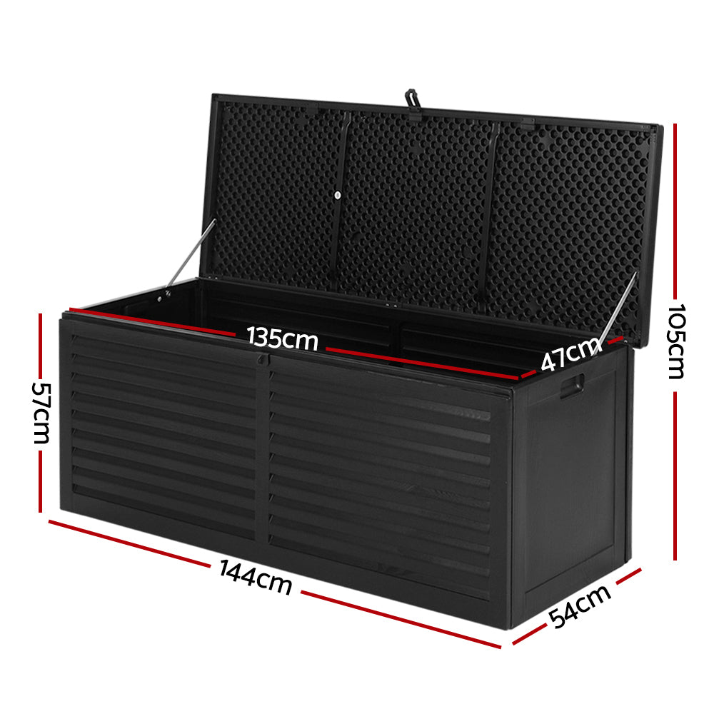 Curramulka 390L Outdoor Storage Box, Black