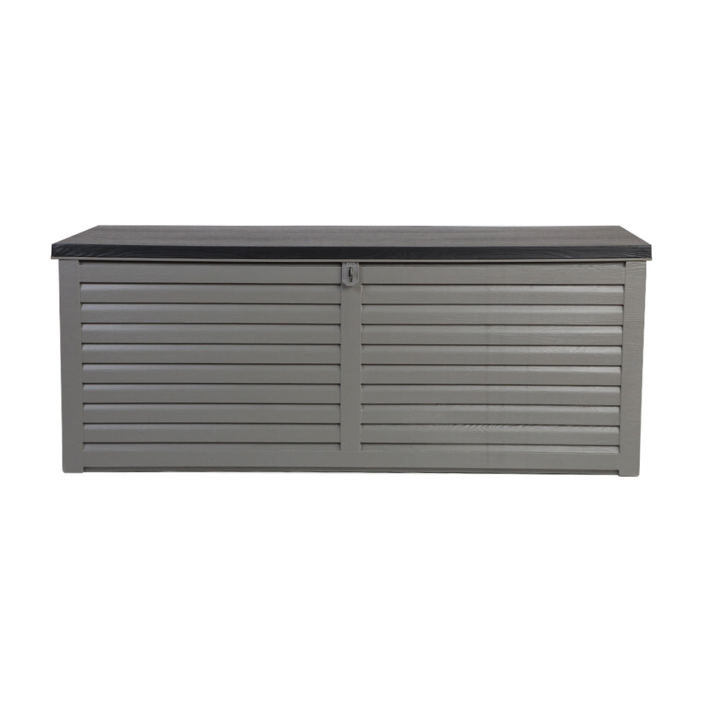 Gardeon 390L Lockable Outdoor Storage Bench Box — Black, Weather-Resistant — Allure Home Collections