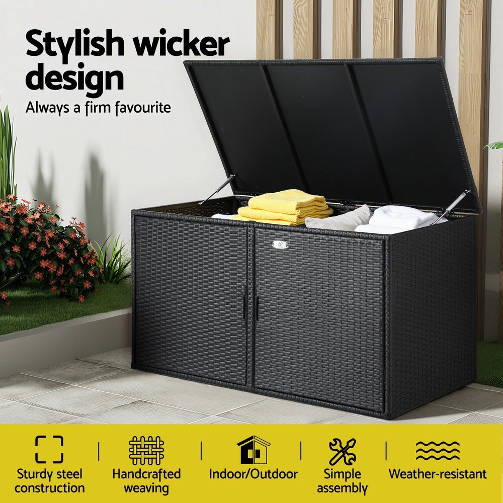 Foul Bay 333L Outdoor Storage Cabinet, Black