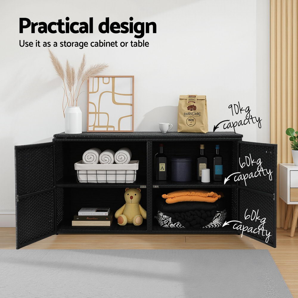 Foul Bay 333L Outdoor Storage Cabinet, Black