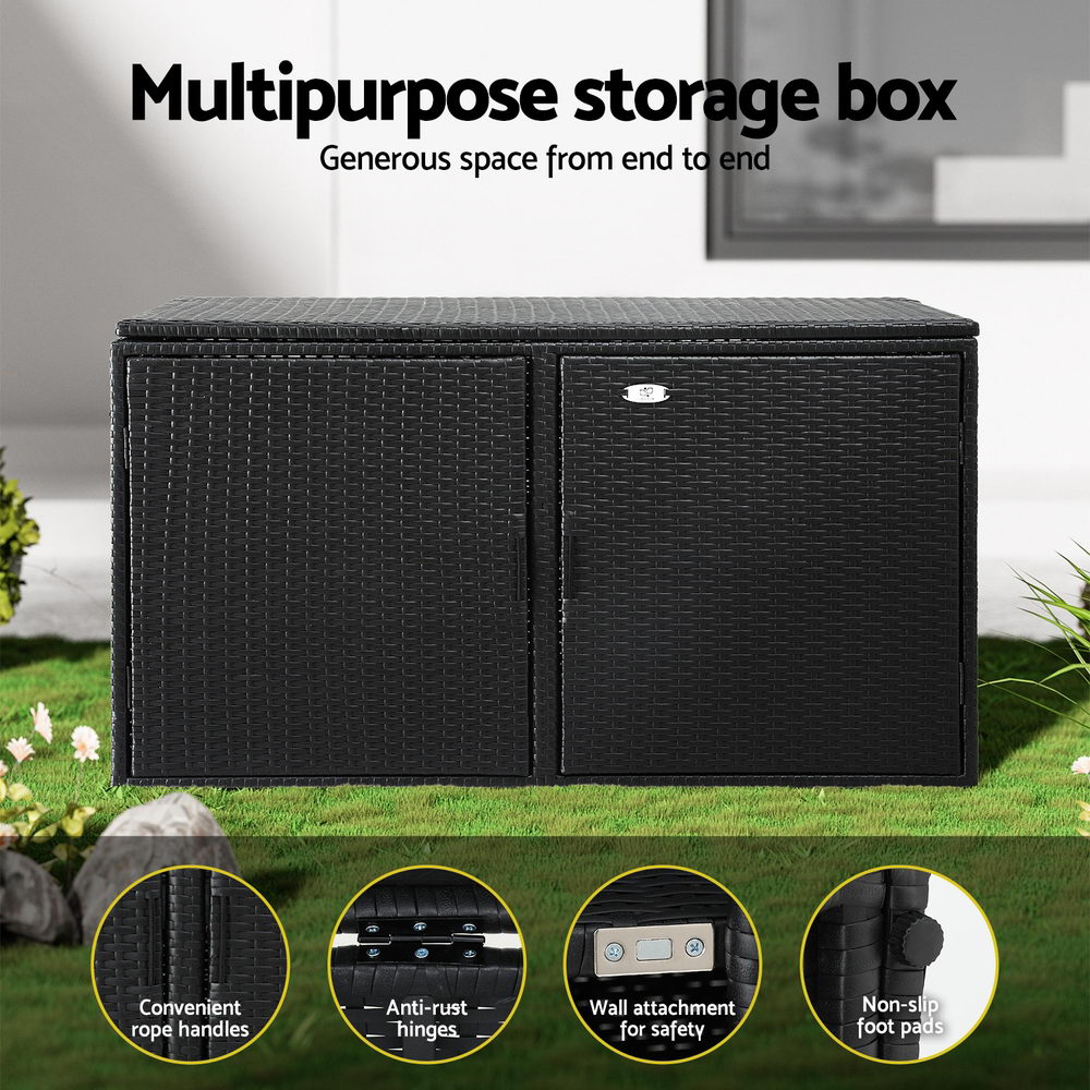 Foul Bay 333L Outdoor Storage Cabinet, Black