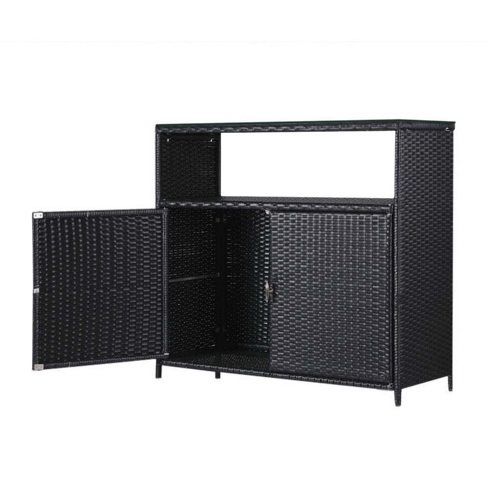 Honiton Outdoor Storage Cabinet, Black
