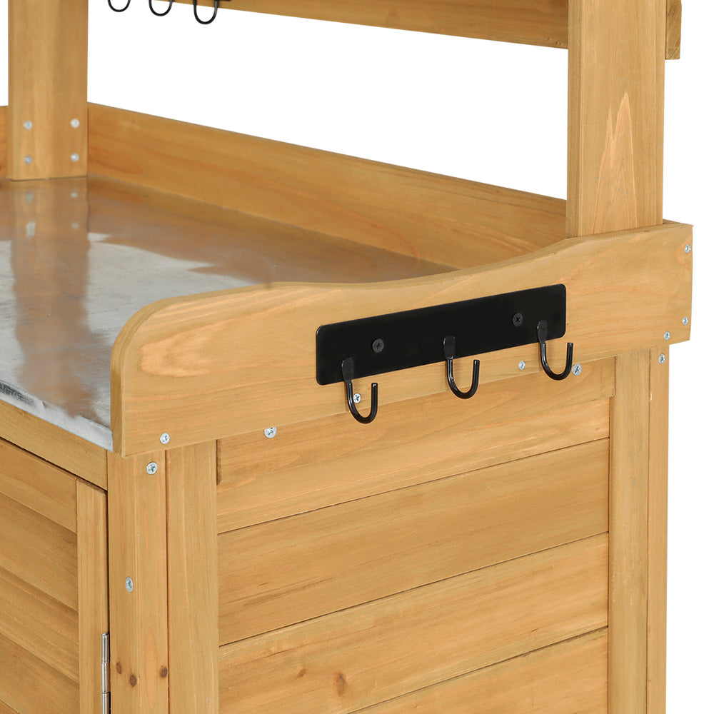 Pine Point 120cm Outdoor Storage Cabinet, Natural