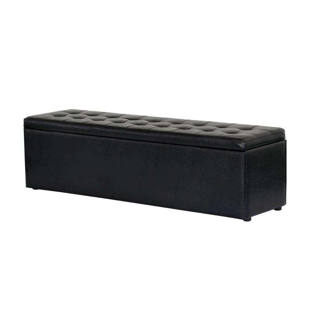 Artiss Tufted Upholstered Storage Ottoman Bench Lift Up Lid Grey Dark Grey or Black — Allure Home Collections
