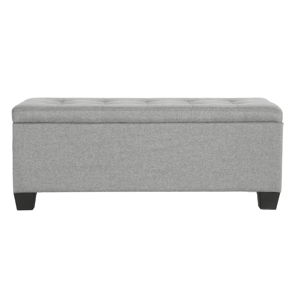 Artiss 97cm Linen Storage Ottoman Blanket Box Light Grey — Allure Home Collections