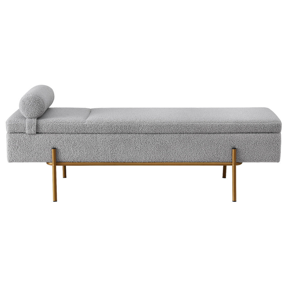 Artiss Boucle Fabric Storage Ottoman Bed with Lift Up Storage and Detachable Pillow — Allure Home Collections