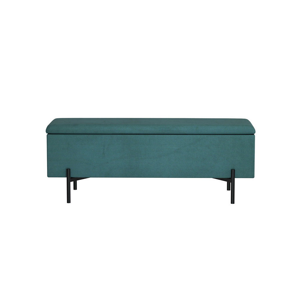 Artiss 140cm Velvet Storage Ottoman Blanket Box Green — Allure Home Collections