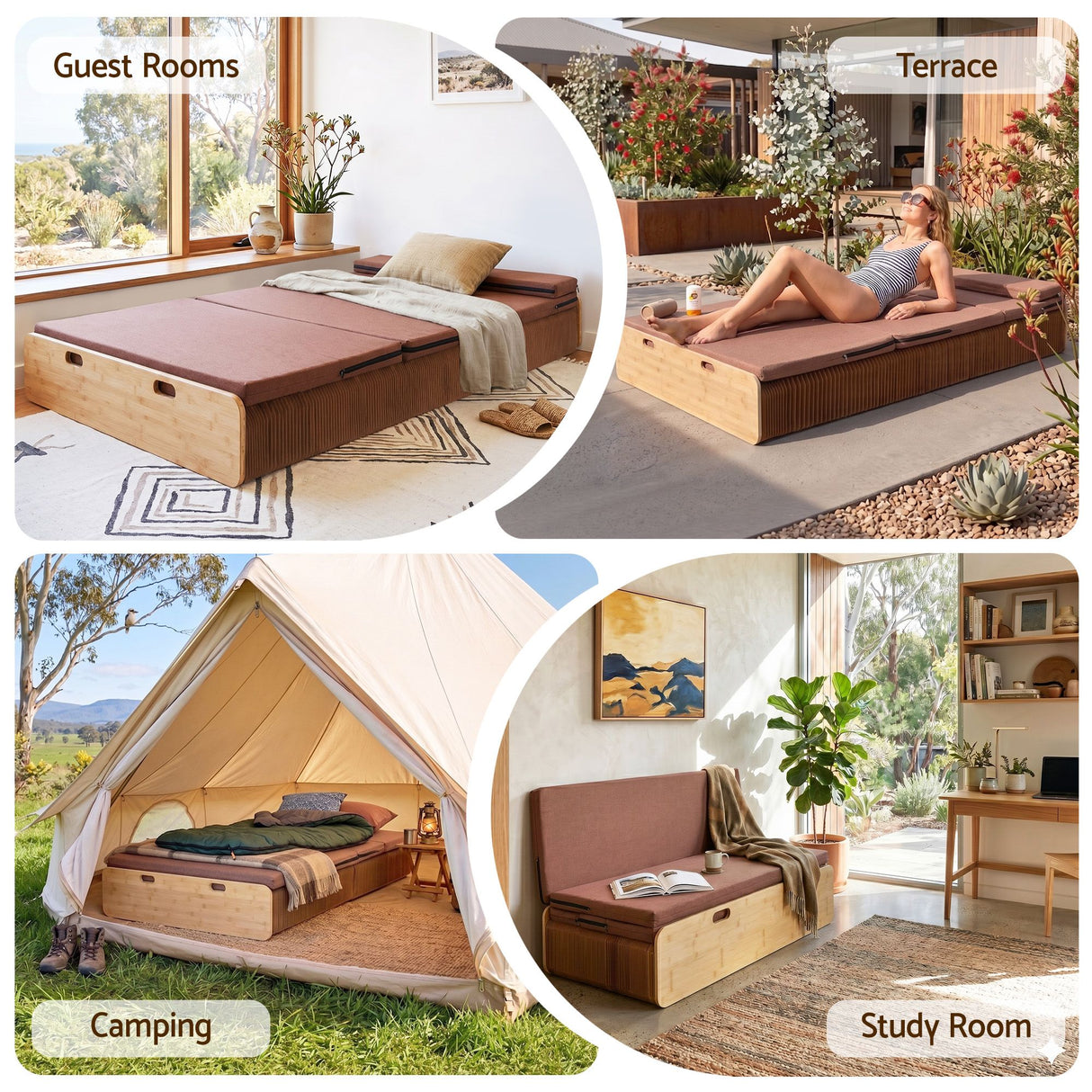 Sestri Single Bed Frame, Natural