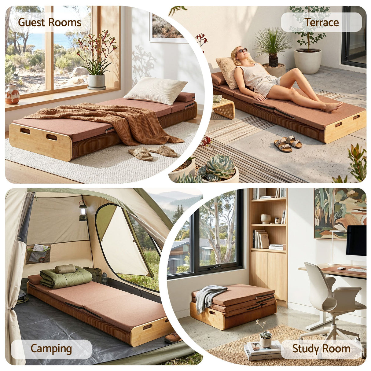 Noli Single Bed Frame, Natural