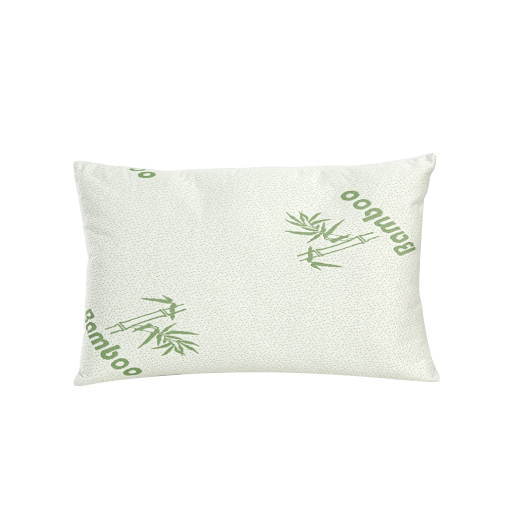 Giselle Bedding Bamboo Pillow 4-Pack — 2 Firm and 2 Medium-Firm for Family or Hotel — Allure Home Collections