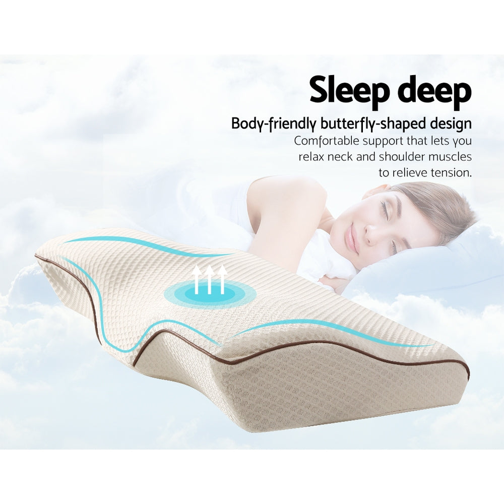 Giselle Bedding Memory Foam Contour Pillow — 100% High-Density Foam, Classic — Allure Home Collections