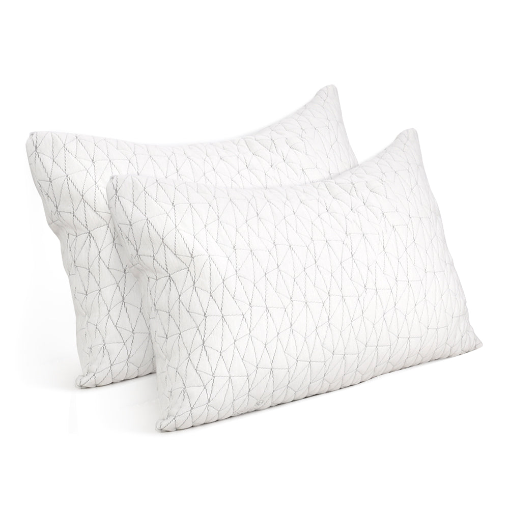 Giselle Bedding King Size Memory Foam Pillow Twin Pack — Neck and Shoulder Support — Allure Home Collections