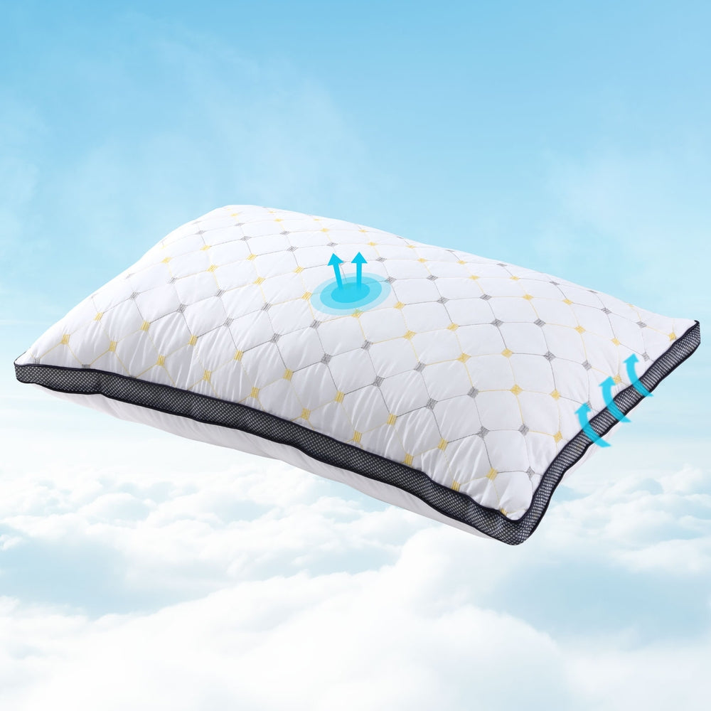 Giselle Bedding Microfibre Support Pillow — 1kg Polyester Fibre, All Sleepers — Allure Home Collections