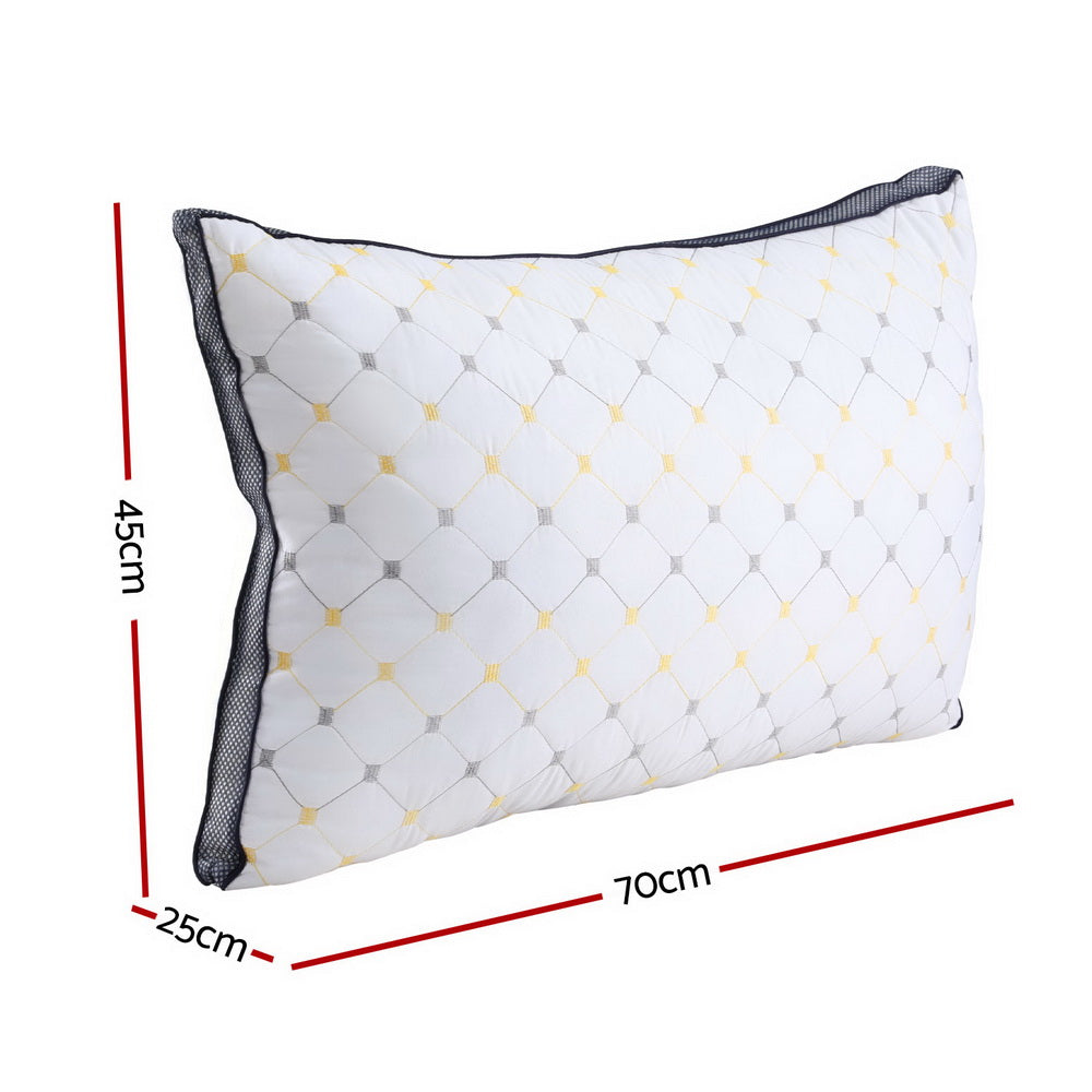 Giselle Luxury Microfibre Pillows — 4-Pack, 1kg Polyester Fibre, Family or Hotel — Allure Home Collections