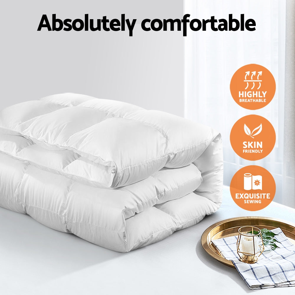 Willersey Goose Down and Feather Quilt, King, 800GSM