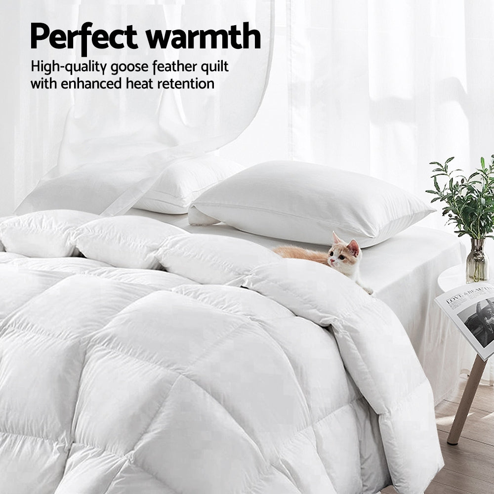 Willersey Goose Down and Feather Quilt, King, 800GSM