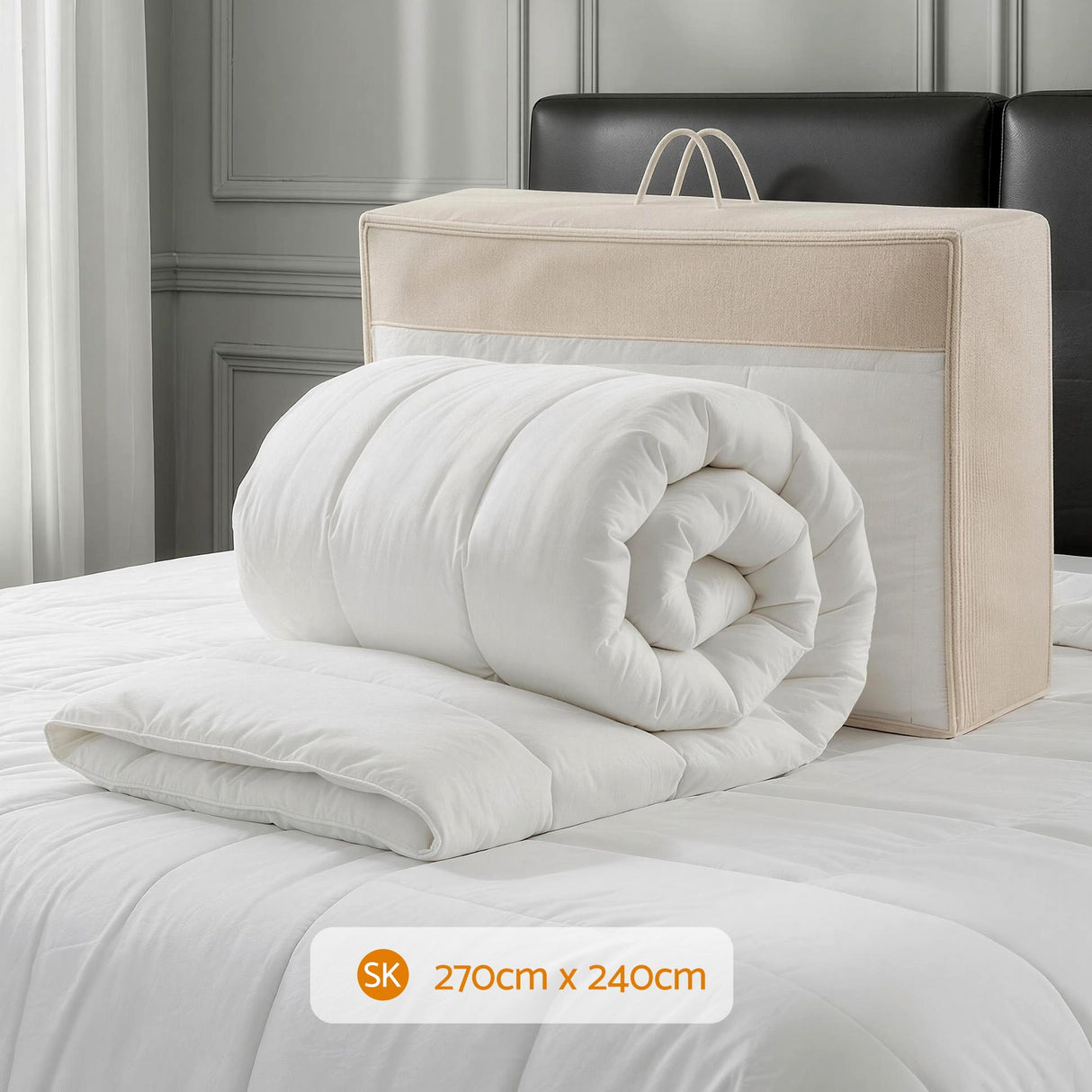 Broadwell Wool Quilt 800GSM Baffle Box, Super King