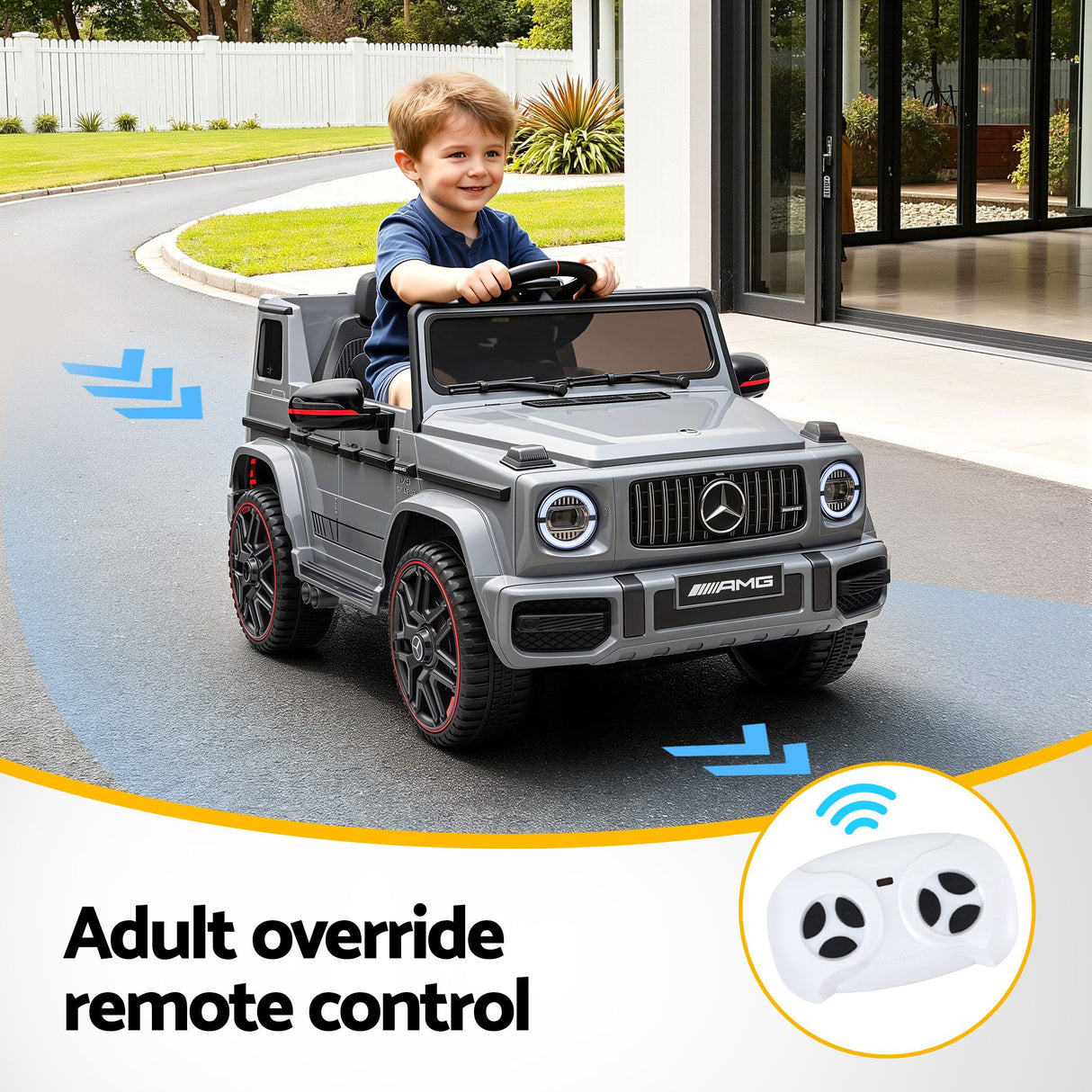 Gaydon Kids Ride On Car, 12V Electric, Grey